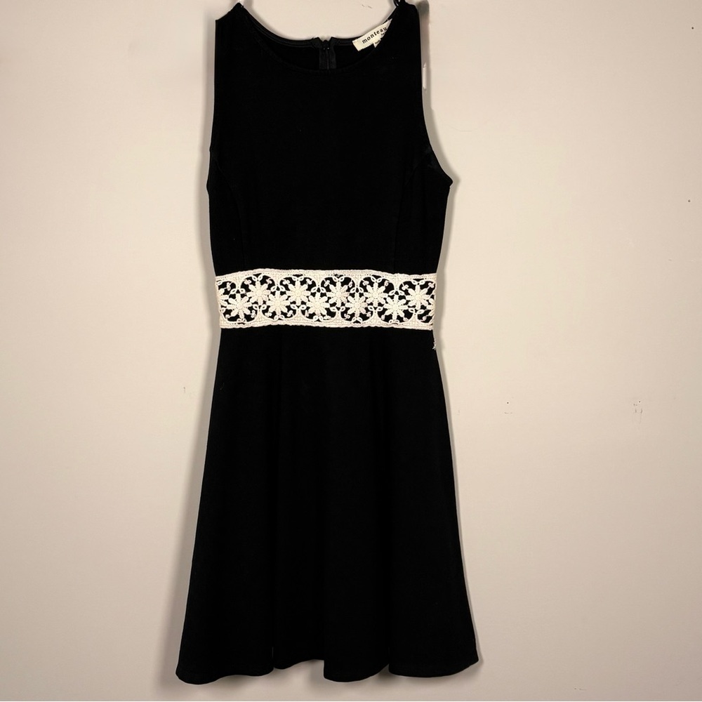 Monteau Elegant Black Mini Dress